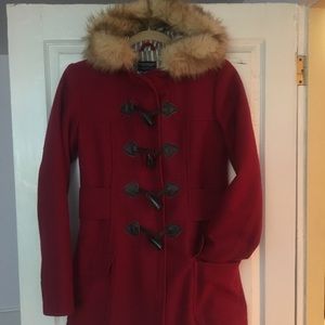 AEO Wool Coat w/ removable faux fur